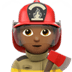 🧑🏾‍🚒 firefighter: medium-dark skin tone display on Apple